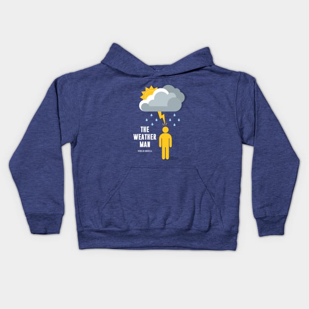 The Weather Man - Alternative Movie Poster Kids Hoodie by MoviePosterBoy